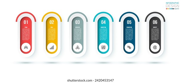 Infographic template business concept with step.