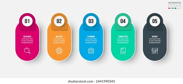 Infographic template business concept with step.