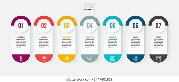 Infographic template business concept with step.