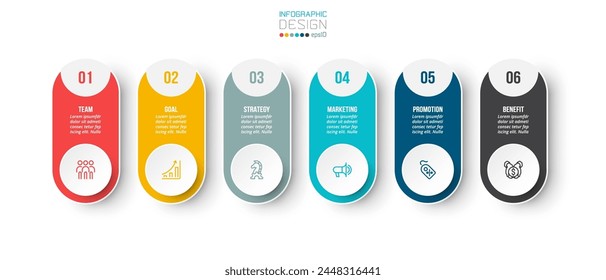 Infographic template business concept with step.