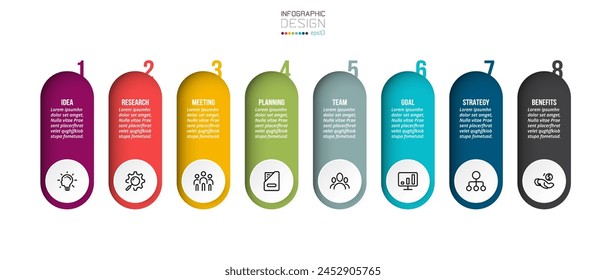 Infographic template business concept with step.