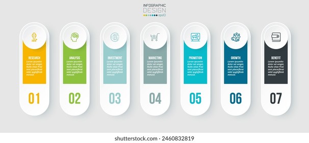 Infographic template business concept with step.