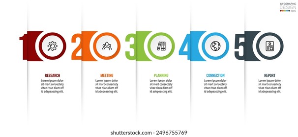 Infographic template business concept with step.