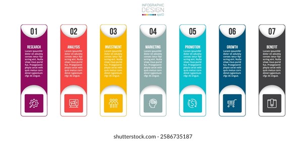 Infographic template business concept with step.
