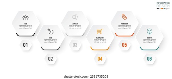 Infographic template business concept with step.
