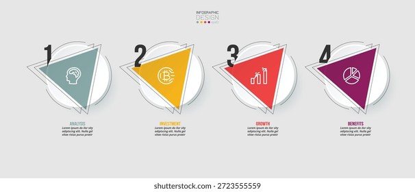 Infografik Vorlage Geschäftskonzept mit Schritt.
