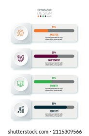 Concepto de negocio de plantillas de infografía con flujo de trabajo.
