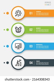Concepto de negocio de plantillas de infografía con flujo de trabajo.