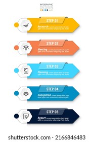 Infografik Template Business-Konzept mit Workflow.