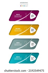 Infographic template business concept with workflow.