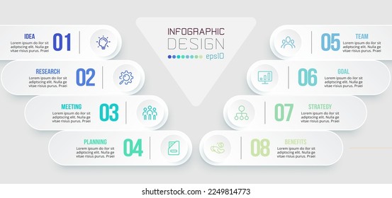 Infographic template business concept with workflow.