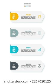 Infographic template business concept with workflow.