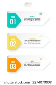 Infographic template business concept with workflow.