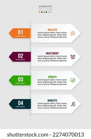Concepto de negocio de plantillas de infografía con flujo de trabajo.