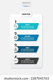 Infographic template business concept with workflow.