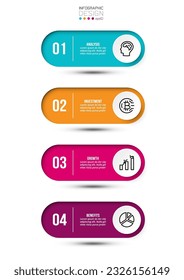 Infografik Template Business-Konzept mit Workflow.