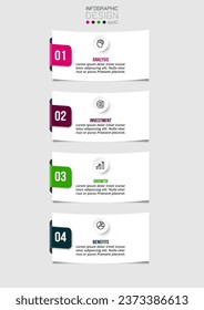 Concepto de negocio de plantillas de infografía con flujo de trabajo.