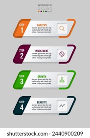Concepto de negocio de plantilla de infografía con flujo de trabajo.