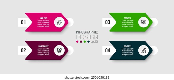 Infographic template business concept with workflow.