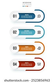Concepto de negocio de Plantilla infográfica con flujo de trabajo.
