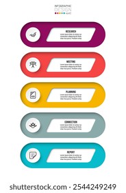 Concepto de negocio de Plantilla infográfica con flujo de trabajo.
