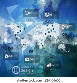infographic template for business design, triangle design vector illustration.