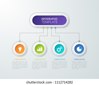 Infographic template for business, education, web design, banners, brochures, flyers, diagram, workflow, timeline. Vector illustration.