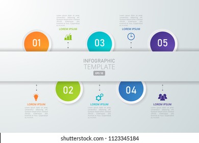 Infographic template for business, education, web design, banners, brochures, flyers, diagram, workflow, timeline. Vector illustration.