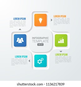 Infographic template for business, education, web design, banners, brochures, flyers, diagram, workflow, timeline. Vector illustration.