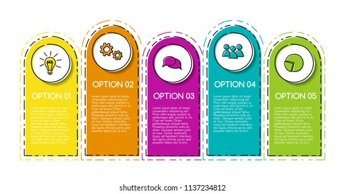 Infographic template with business elements. Vector.