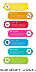 Infographic template with business elements. Vector.