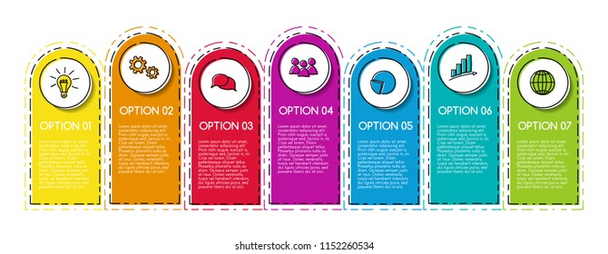 Infographic template with business elements. Vector.