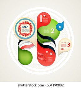 Infographic Template for Business. Four steps  diagram.