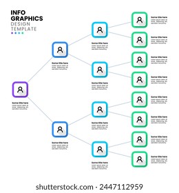 Plantilla infográfica. Jerarquía empresarial con 4 capas. Ilustración vectorial