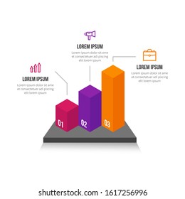 Infographic template with business icons. Can be used for workflow layout, report and business presentation