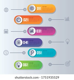 infographic template with business icons concept vector illustration design