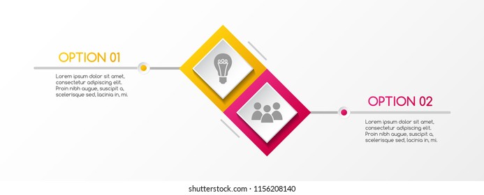 Infographic template with business icons. Vector.