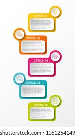 Infographic template with business icons. Vector.