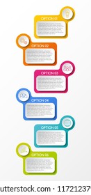 Infographic template with business icons. Vector.