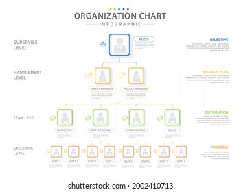 Infographic Template Business Modern Organization Chart Stock Vector ...