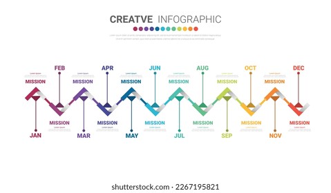 Infographic template for business. Modern Timeline diagram calendar with gantt chart, presentation vector infographic. EPS.