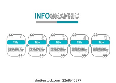 Infographic template for business plan ,strategy, roadmap. 5 Steps Modern Timeline diagram with quote ,minimal style, presentation vector infographics
