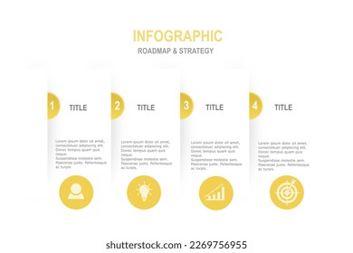 Infographic template for business plan ,strategy, roadmap. 4 Steps Modern Timeline diagram ,minimal style, presentation vector infographics