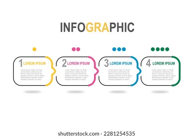 Infographic template for business plan ,strategy, roadmap. 4 Steps Modern Timeline diagram   creative style , presentation vector infographics