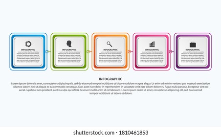 Plantilla de infografía para presentaciones de negocios o banner de información. 