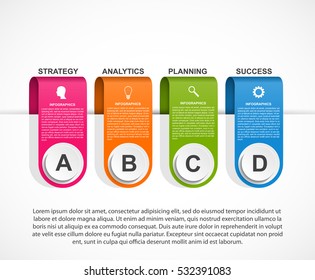 Infographic template for business presentations or information banner. 
