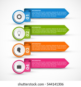 Plantilla informativa para presentaciones de negocios o banner informativo. 