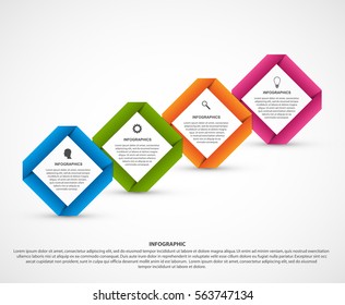 Infographic template for business presentations or information banner.