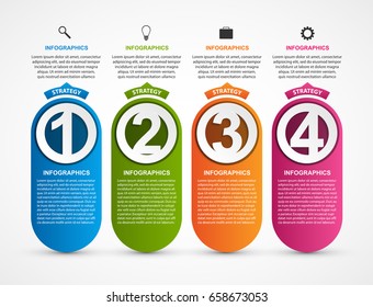 Infographic template for business presentations or information banner. 
