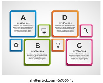 Infographic template for business presentations or information banner. 